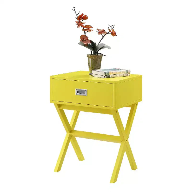 Table d'appoint Belmont avec tiroir spacieux et surface large, table d'appoint contemporaine pour lampes et accessoires décoratifs