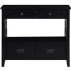 Okak Meuble d'appoint 36 po, Buffet avec 4 tiroirs et 1 étagère ouverte, Armoire de rangement pour salon, salle à manger, cuisine