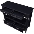 Okak Meuble d'appoint 36 po, Buffet avec 4 tiroirs et 1 étagère ouverte, Armoire de rangement pour salon, salle à manger, cuisine