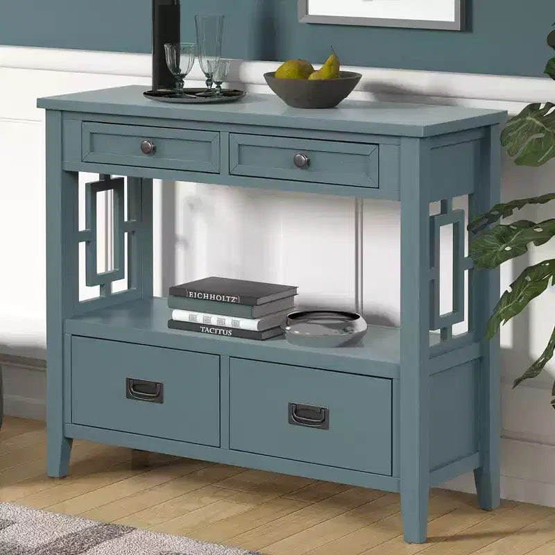 Okak Meuble d'appoint 36 po, Buffet avec 4 tiroirs et 1 étagère ouverte, Armoire de rangement pour salon, salle à manger, cuisine