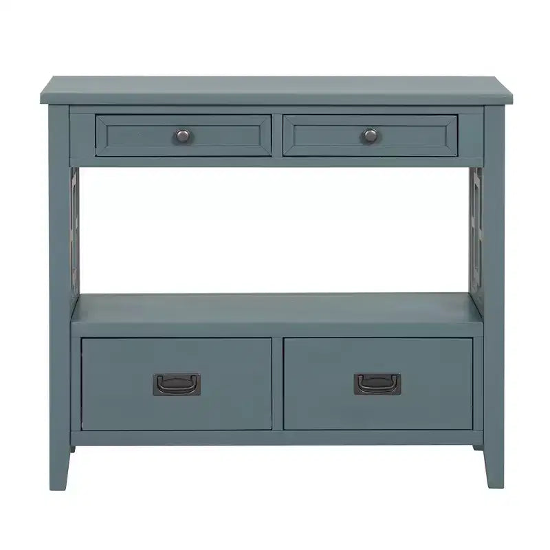 Okak Meuble d'appoint 36 po, Buffet avec 4 tiroirs et 1 étagère ouverte, Armoire de rangement pour salon, salle à manger, cuisine