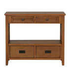 Okak Meuble d'appoint 36 po, Buffet avec 4 tiroirs et 1 étagère ouverte, Armoire de rangement pour salon, salle à manger, cuisine