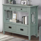 Okak Meuble d'appoint 36 po, Buffet avec 4 tiroirs et 1 étagère ouverte, Armoire de rangement pour salon, salle à manger, cuisine