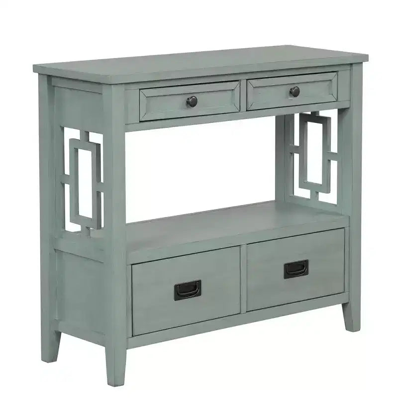 Okak Meuble d'appoint 36 po, Buffet avec 4 tiroirs et 1 étagère ouverte, Armoire de rangement pour salon, salle à manger, cuisine