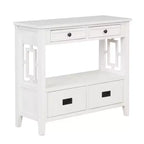 Okak Meuble d'appoint 36 po, Buffet avec 4 tiroirs et 1 étagère ouverte, Armoire de rangement pour salon, salle à manger, cuisine