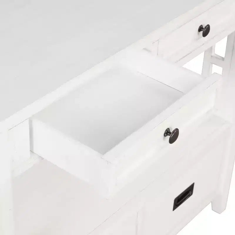 Okak Meuble d'appoint 36 po, Buffet avec 4 tiroirs et 1 étagère ouverte, Armoire de rangement pour salon, salle à manger, cuisine