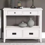 Okak Meuble d'appoint 36 po, Buffet avec 4 tiroirs et 1 étagère ouverte, Armoire de rangement pour salon, salle à manger, cuisine
