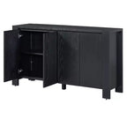 Meuble buffet rétro Okak, armoire d'appoint avec 4 portes et 4 étagères, meuble de rangement pour salon, entrée, couloir, bureau