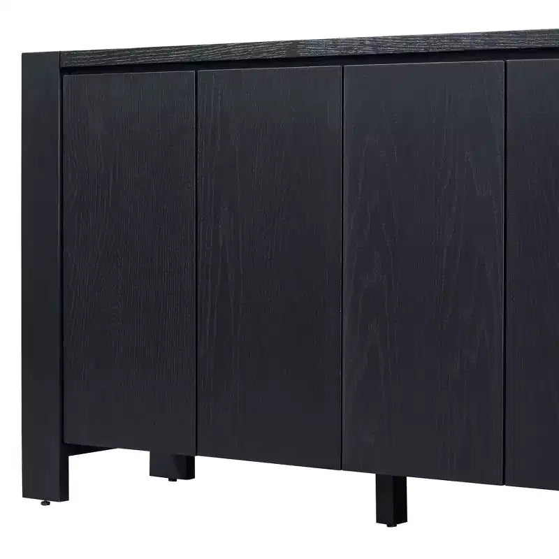 Meuble buffet rétro Okak, armoire d'appoint avec 4 portes et 4 étagères, meuble de rangement pour salon, entrée, couloir, bureau