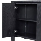 Meuble buffet rétro Okak, armoire d'appoint avec 4 portes et 4 étagères, meuble de rangement pour salon, entrée, couloir, bureau