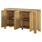 Meuble buffet rétro Okak, armoire d'appoint avec 4 portes et 4 étagères, meuble de rangement pour salon, entrée, couloir, bureau