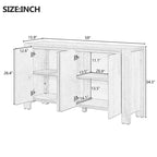 Meuble buffet rétro Okak, armoire d'appoint avec 4 portes et 4 étagères, meuble de rangement pour salon, entrée, couloir, bureau