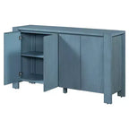 Meuble buffet rétro Okak, armoire d'appoint avec 4 portes et 4 étagères, meuble de rangement pour salon, entrée, couloir, bureau