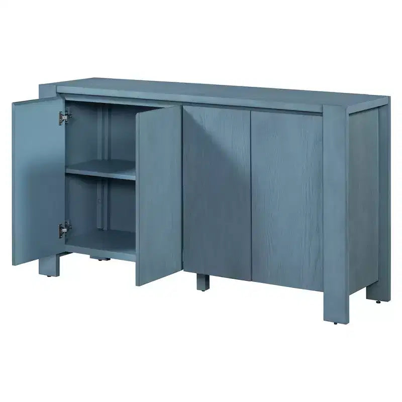 Meuble buffet rétro Okak, armoire d'appoint avec 4 portes et 4 étagères, meuble de rangement pour salon, entrée, couloir, bureau