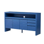 Meuble de rangement Okak de 60 pouces, buffet avec 3 portes et 3 tiroirs, meuble de rangement pour salon, salle à manger, cuisine