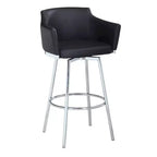 Chintaly Imports,Modern Club Bar Stool Memory Swivel