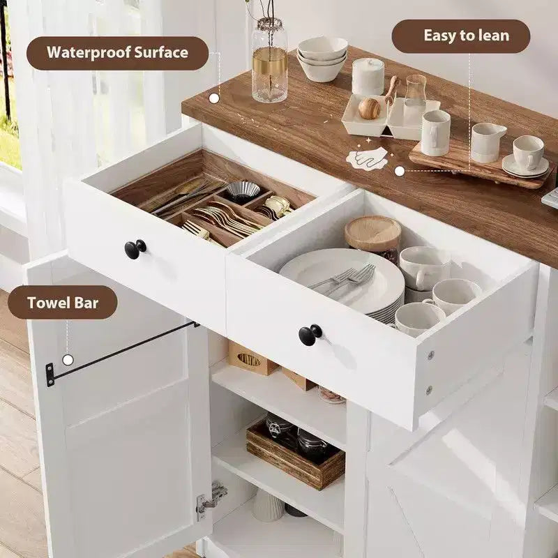 Coolmee Meuble à chaussures avec portes et tiroirs, rangement à chaussures de 106,7 cm de haut avec 3 étagères réglables et base stable, étagère à chaussures 4 niveaux