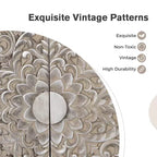 Captiva Designs Meuble buffet floral sculpté en argent antique avec portes pour salon, entrée