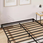 Cadre de lit double/double/grand format de 6/12,6 pouces, cadre de lit plateforme en métal robuste avec support à lattes et pieds en fer durables