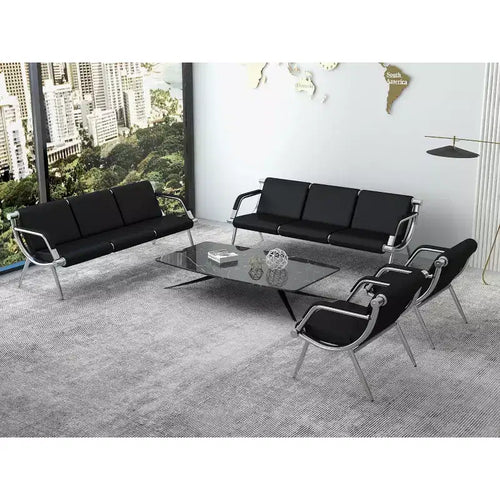 Kinsuite 3-Seat Office Reception Waiting Room Chairs - Guest & Reception Chairs, Black