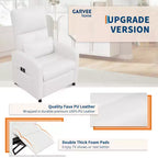 Fauteuil Inclinable Électrique, Fauteuil Relaxation Électrique Réglable Ergonomique en Cuir PU Sur-rembourré, Dossier Haut, Siège Rembourré, Siège de Cinéma Maison