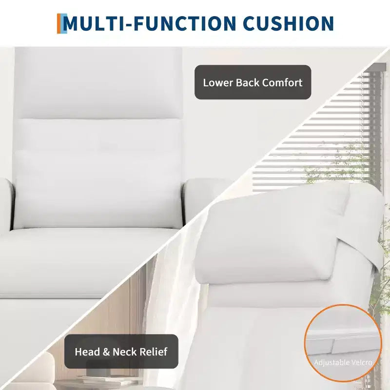 Fauteuil Inclinable Électrique, Fauteuil Relaxation Électrique Réglable Ergonomique en Cuir PU Sur-rembourré, Dossier Haut, Siège Rembourré, Siège de Cinéma Maison