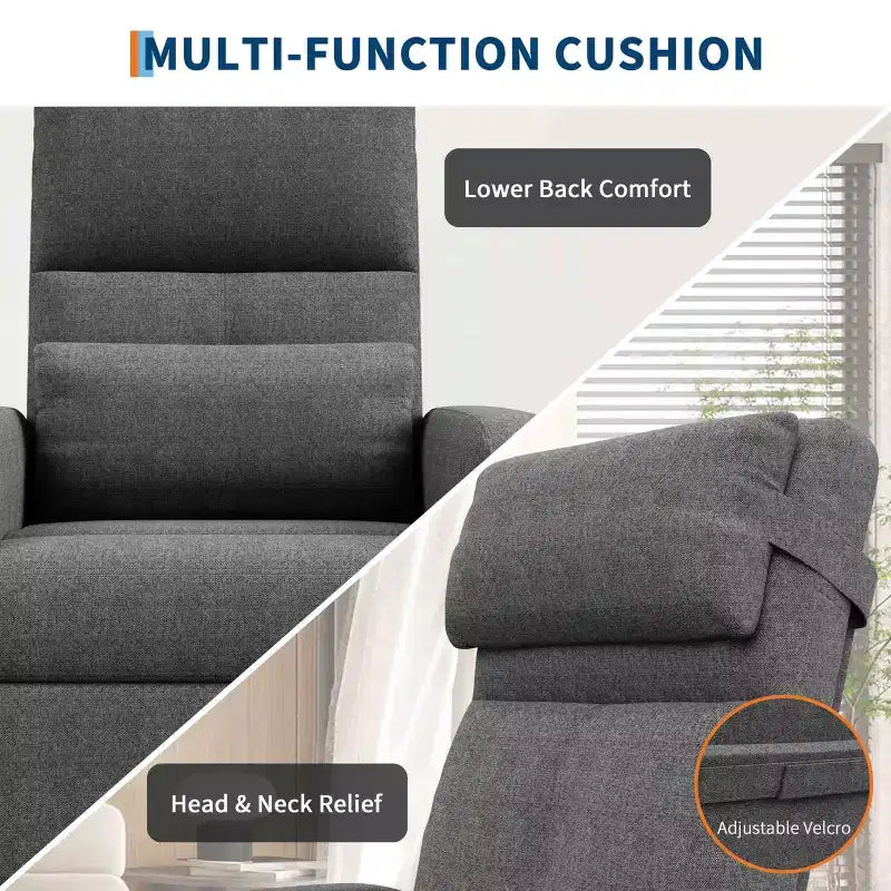 Fauteuil inclinable électrique, fauteuil inclinable électrique réglable, canapé simple ergonomique surdimensionné, dossier haut, siège rembourré, siège de cinéma maison pour salon