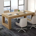 Famapy Office Conference Desk with Open Frame Design,Spacious Computer Desk,Writing Desk for Airy Look,Sturdy for Team Meetings