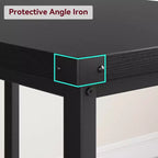 Ensemble table à manger pour 4 avec 2 bancs, ensemble de table de cuisine avec cadre en métal et panneau MDF, dinette peu encombrante pour cuisine, salle à manger