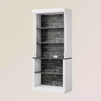 Bibliothèque de 180 cm avec étagères réglables, armoire de rangement à 5 niveaux en bois style ferme avec dispositif anti-basculement pour salon et bureau