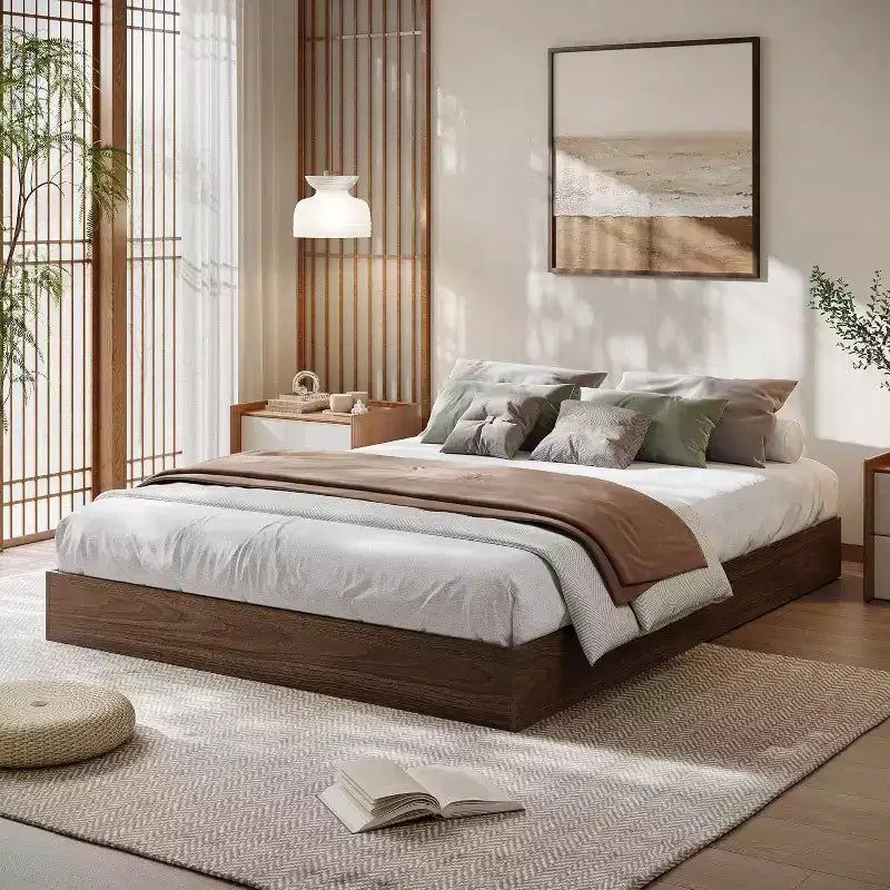 Platform Bed Frame with Wooden Slat Support, No Box Spring Needed, Easy Assembly