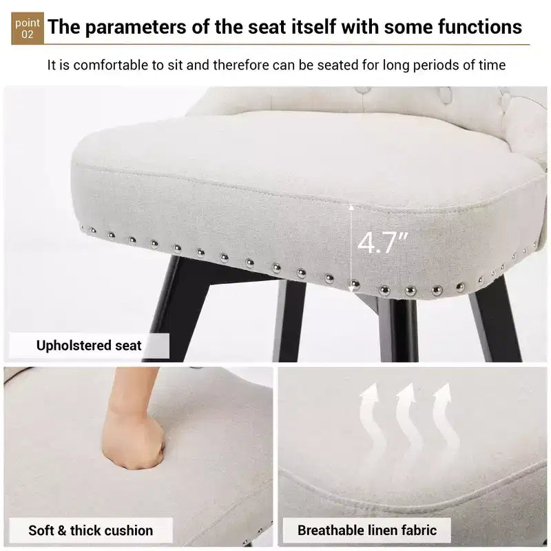 2 tabourets de bar pivotants de 66 cm avec dossier, pieds en bois massif et dossier en similicuir pour îlot de cuisine