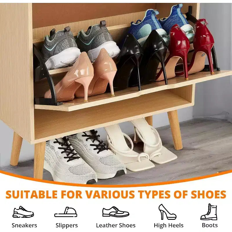 Meuble à chaussures COZONY avec tiroirs à abattant et rotin tressé, Organisateur de rangement étroit à 3 niveaux, Banc d'entrée peu encombrant pour couloir ou porche