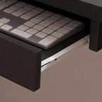 Homy Casa Bureau d'angle avec huche à porte vitrée et tiroirs de rangement pour petit espace, bureau à domicile, cadeau de vacances, noir