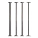 Pipe Decor 1 in. x 30 in. Square Flange Pipe Table Legs - 4 Pack