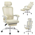 Office Computer Desk Chair, High-Back Mesh Rolling Work Swivel Chairs with Wheels, Comfortable Lumbar Support, Comfy Arms for Home, Bedroom, Study