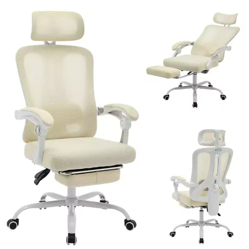 Office Computer Desk Chair, High-Back Mesh Rolling Work Swivel Chairs with Wheels, Comfortable Lumbar Support, Comfy Arms for Home, Bedroom, Study