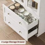 Garde-manger de cuisine voûté de 72 pouces, armoire de rangement de style ferme