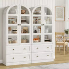 Garde-manger de cuisine voûté de 72 pouces, armoire de rangement de style ferme