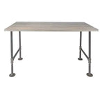RESTORE Riverstone Grey Solid Wood Office Desk by Pipe Decor