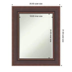 Miroir mural biseauté Moab marron bronze petite taille 31,5 x 25,5 po.