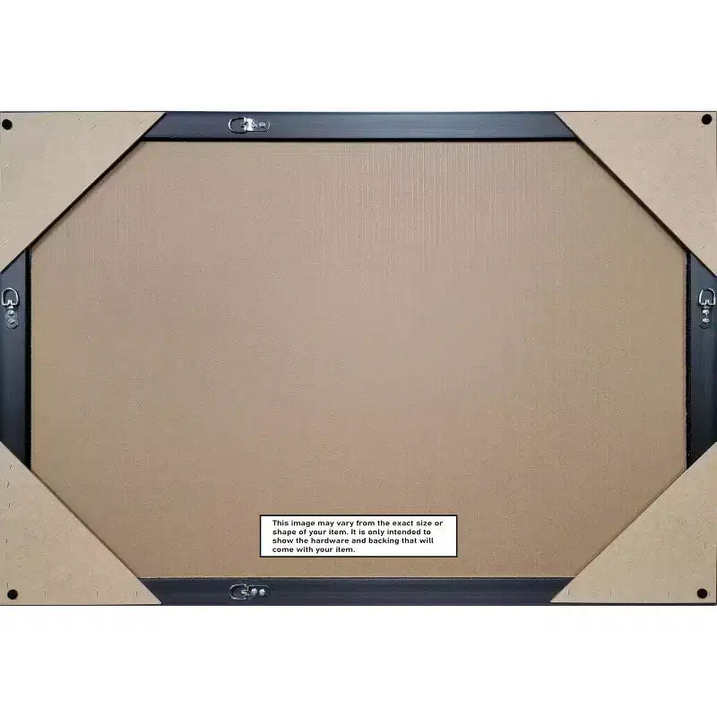 Miroir mural biseauté Moab marron bronze petite taille 31,5 x 25,5 po.