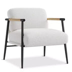 Modern Accent Chair, Cozy Reading Chair Upholstered in Plush 420g Fabric, with Spring Foam Cushion, for Bedroom and Living Room, White