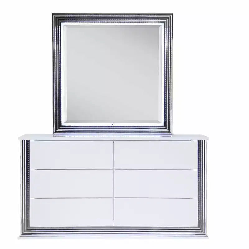 HomeStock 19.92 in.H MDF Vertical Dressers with 2 - Drawers in White Finish