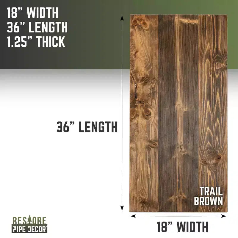 Plateau de table basse RESTORE Trail en bois massif marron par Pipe Decor
