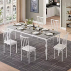 Table de salle à manger rectangulaire pour 6, table de cuisine rustique de 200 cm avec grand plateau pour les fêtes en famille (chaises non incluses)