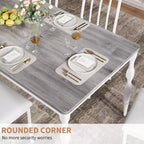 Table de salle à manger rectangulaire pour 6, table de cuisine rustique de 200 cm avec grand plateau pour les fêtes en famille (chaises non incluses)