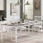 Table de salle à manger rectangulaire pour 6, table de cuisine rustique de 200 cm avec grand plateau pour les fêtes en famille (chaises non incluses)