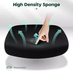 Chaise de bureau ergonomique pivotante avec accoudoirs et hauteur réglables, noire