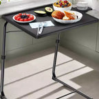 Lot de 2 plateaux TV, tables pliantes, avec 6 hauteurs et 3 angles d'inclinaison, plateau TV avec porte-gobelet, plateau repas pour manger sur le canapé, ordinateur portable, canapé-lit